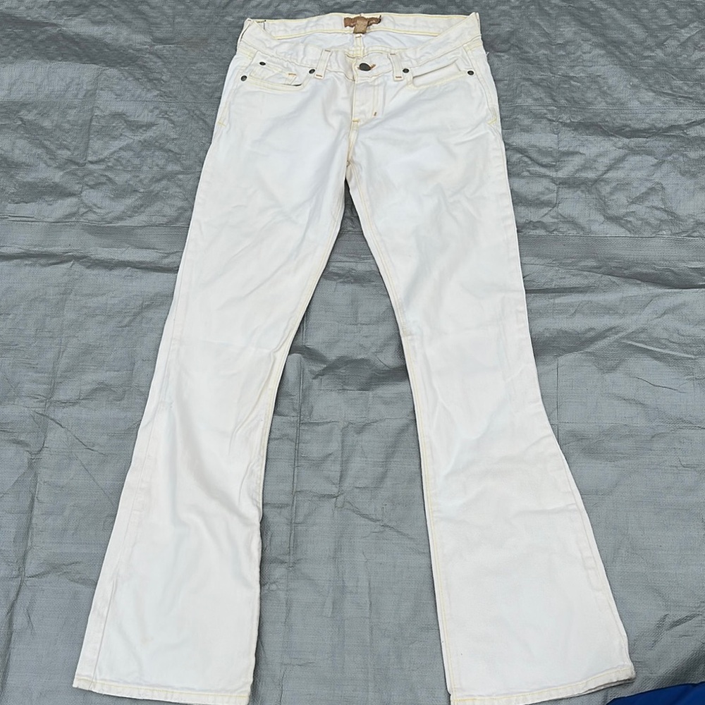 Abercrombie & Fitch Cream Flare Jeans